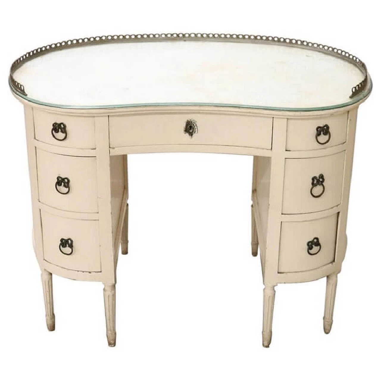 Tavolo antico da toeletta, o scrivania antica in stile Luigi XVI, sec. XX 1080139