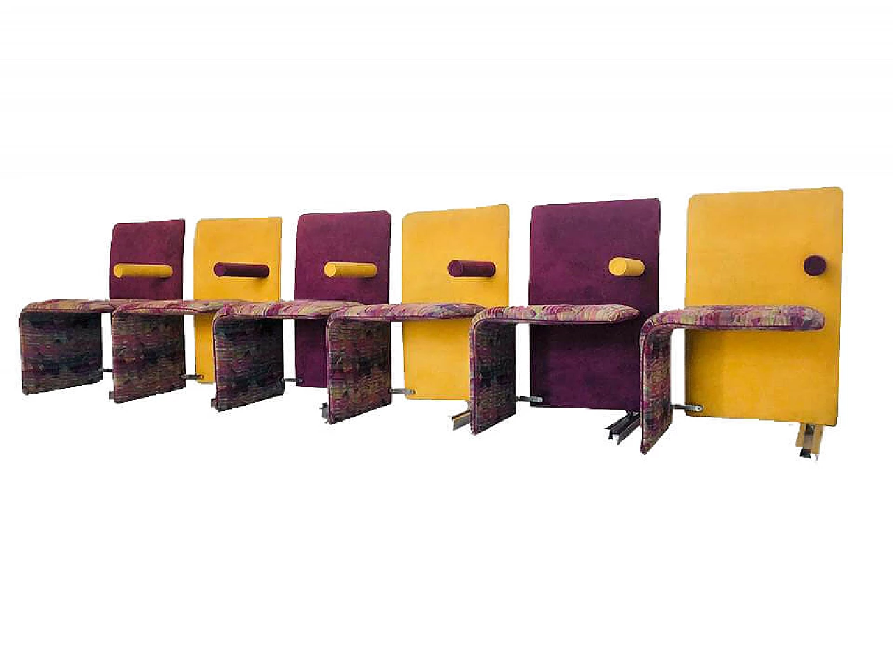 6 "Point" chairs by Maurizio Salvato for Saporiti, 80's 1080220