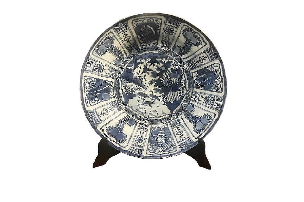 Grande piatto in porcellana Kraak,  Ming 1670 1