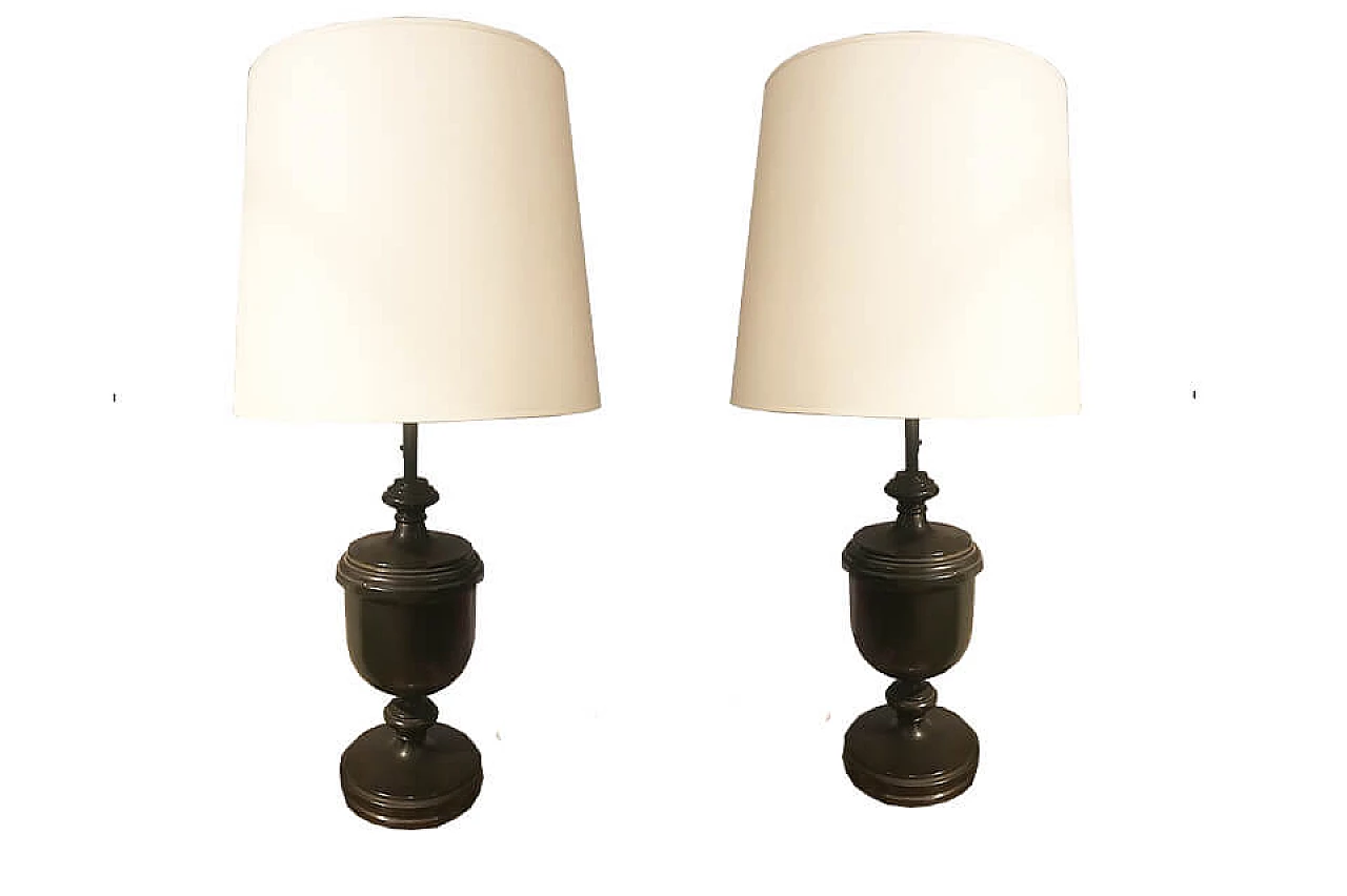 Pair of bronze table lamps, 20s 1
