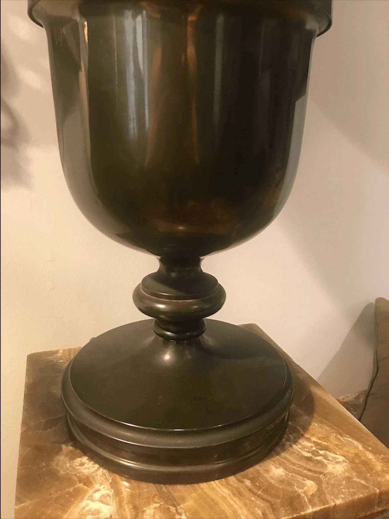 Pair of bronze table lamps, 20s 4