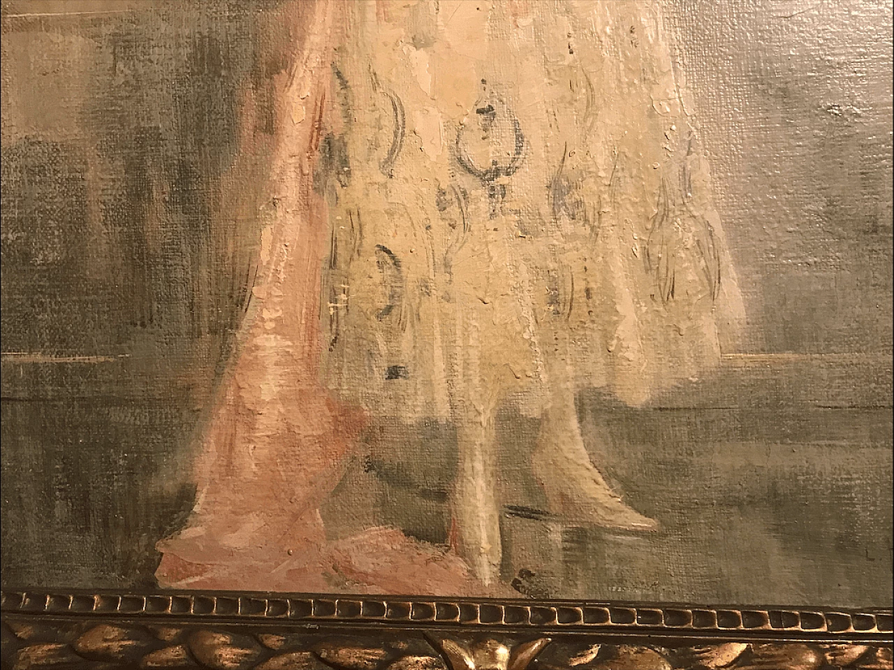 Olio su tela con soggetto femminile di Luca Postiglione 1917 1044123