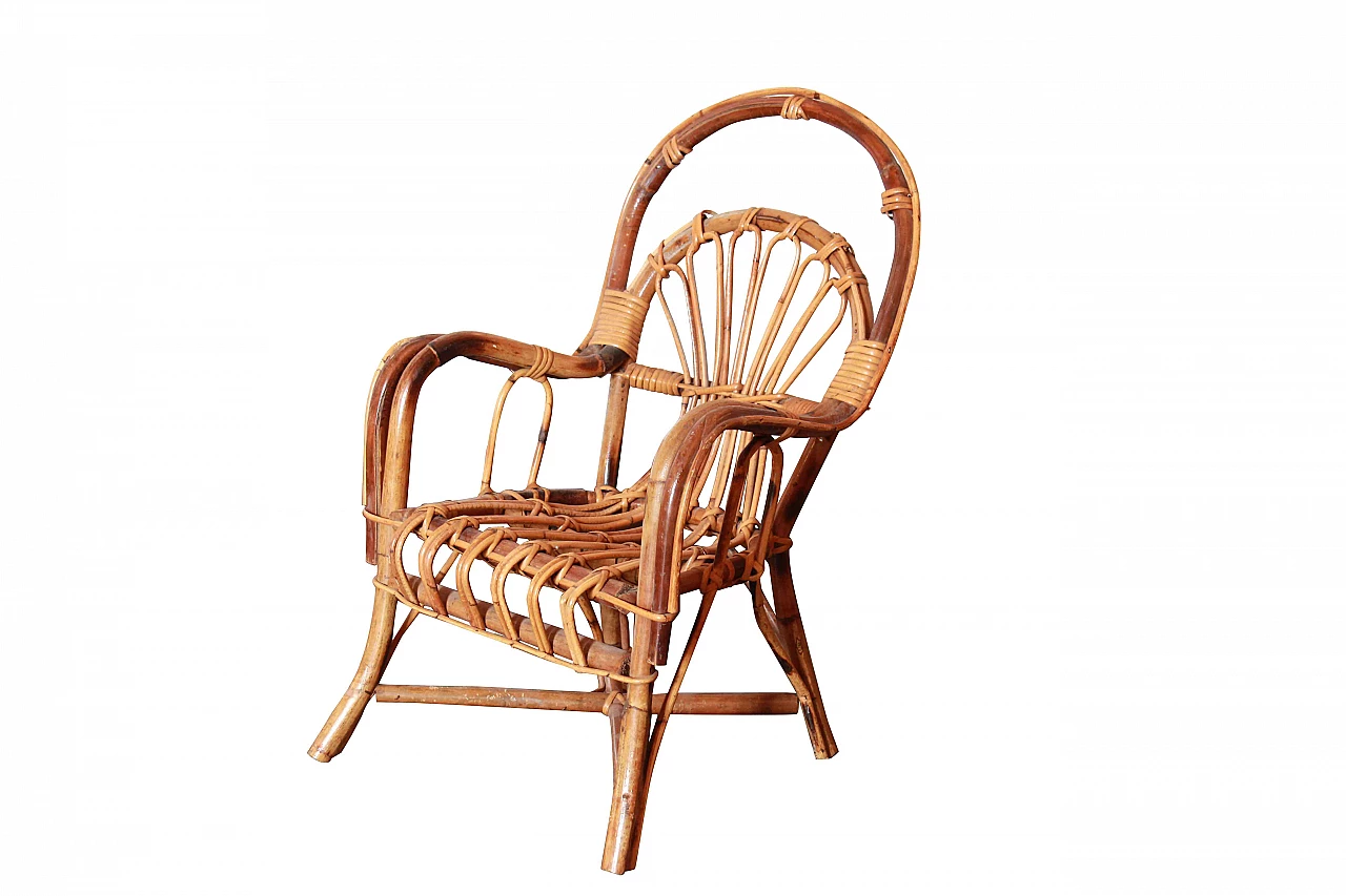 Wicker children's chair, 1950s 1080647