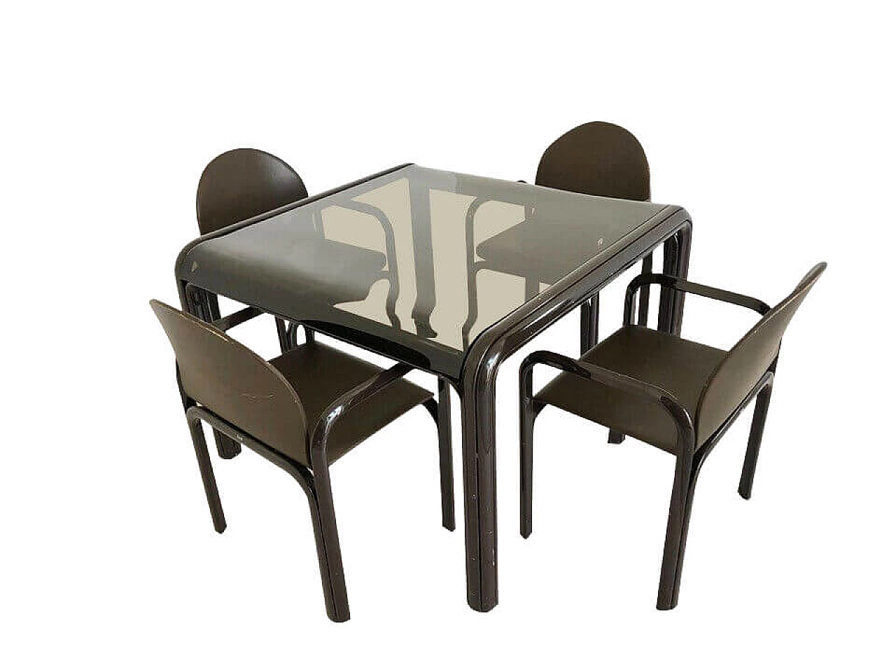 Tavolo e 4 sedie, Gae Aulenti per Knoll, anni '70 1081196