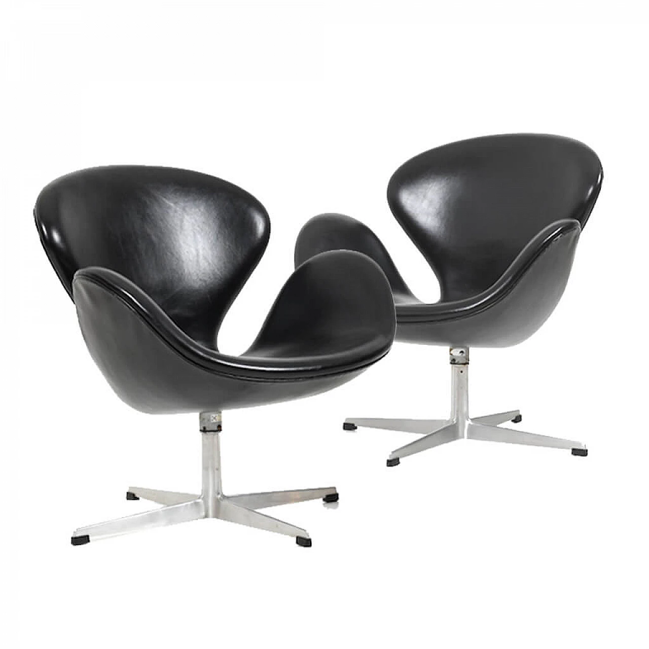 Coppia di Swan Chairs di Arne Jacobsen per Fritz Hansen, restaurate, 1963 1081371