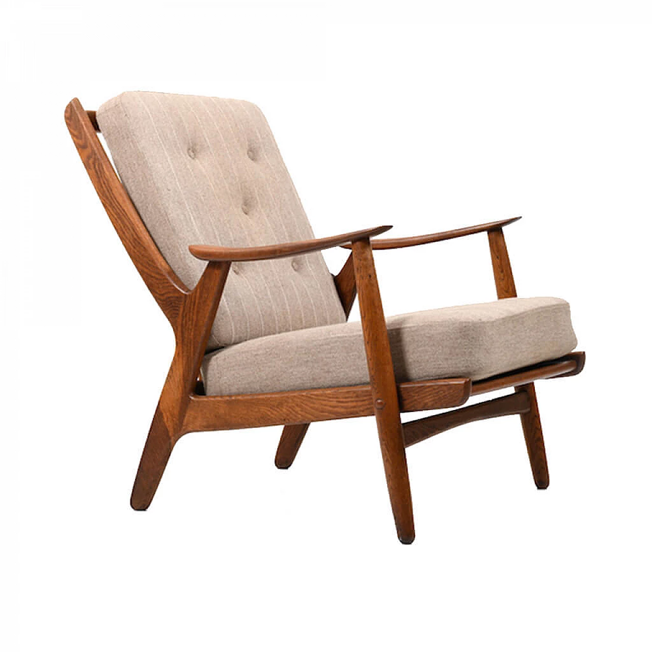 Danish easychair in oak wood, midcentury 1081431