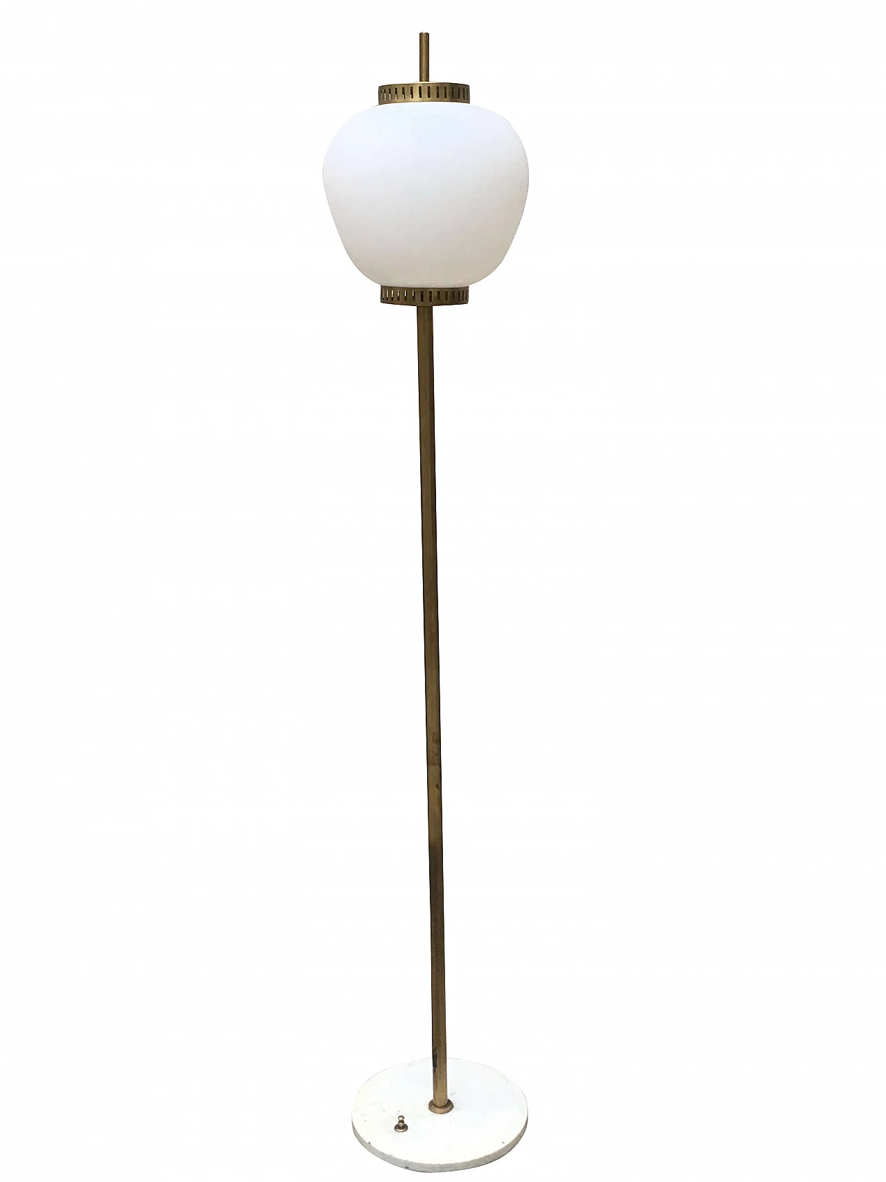 Floor lamp, brass and marble, Stilnovo Milano, 1950s 1081509