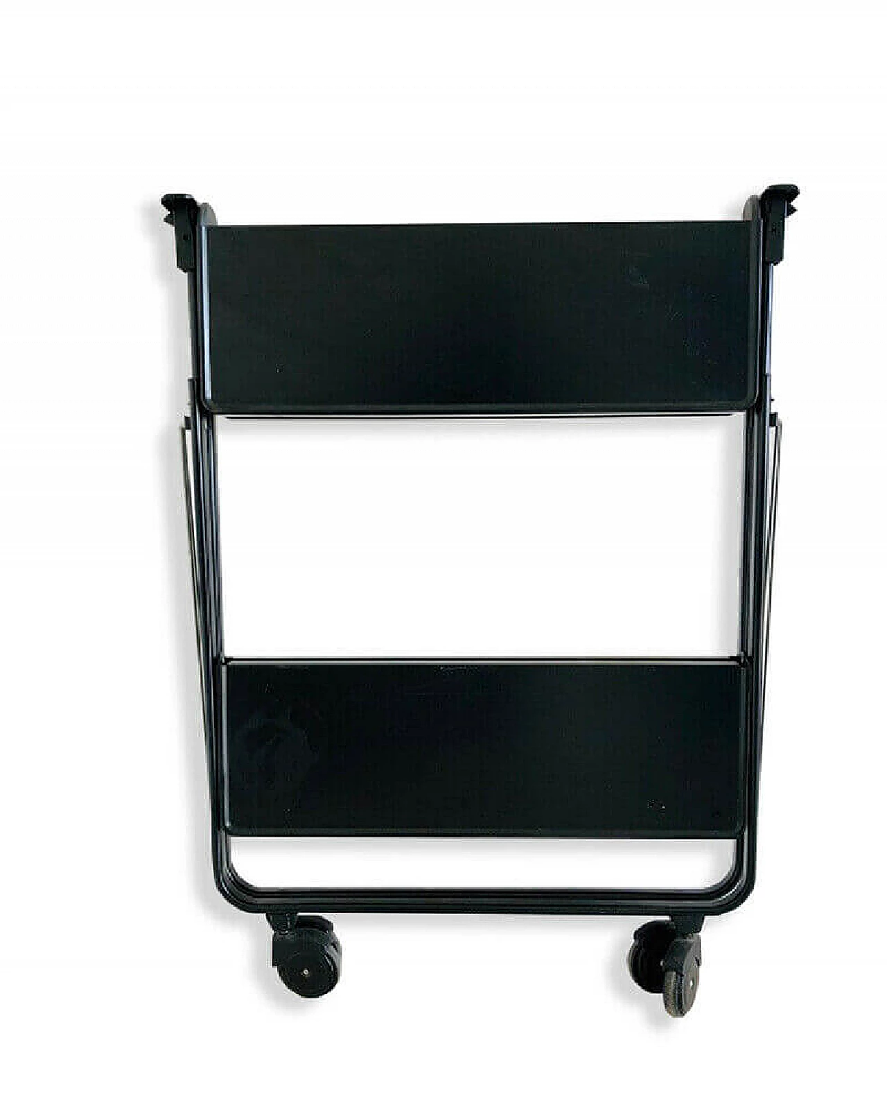 Louis Lepoix FRZ black foldable food trolley, Germany, 60s 1081542