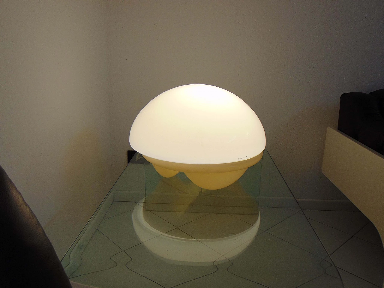 Isotta lamp by G. Gentile for Sormani in glass and thermoformed plastic, 1971 1081573