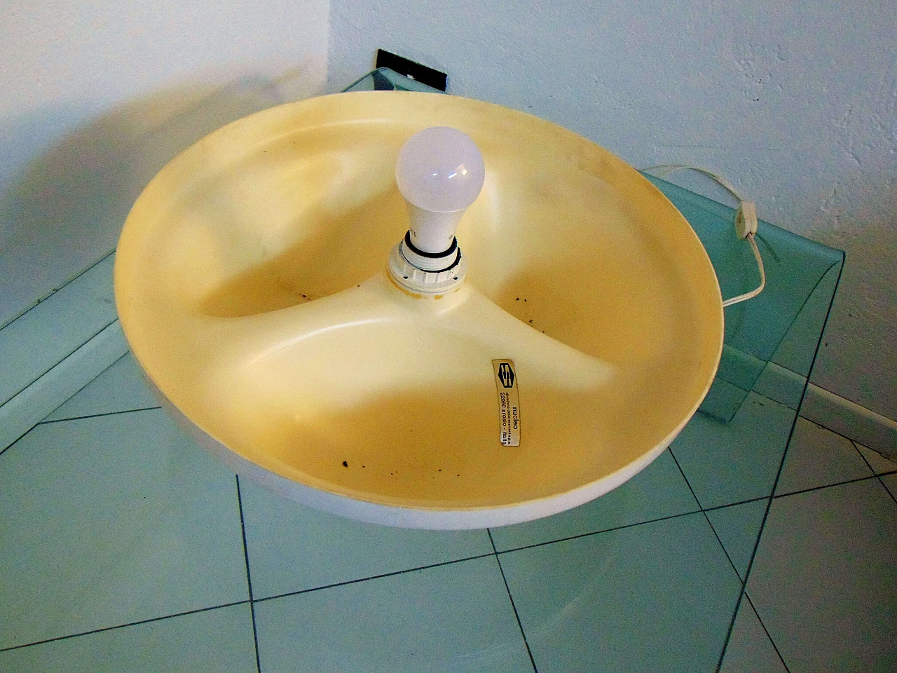 Isotta lamp by G. Gentile for Sormani in glass and thermoformed plastic, 1971 1081574