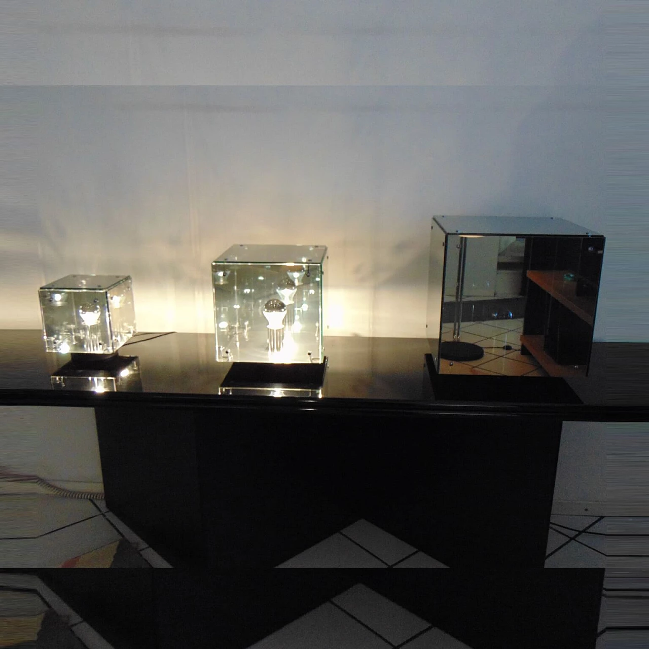 Set of 3 PRISMAR mirror lamps (1-2-3) by Studio ARDITI for Sormani Nucleo, 1971 1081617