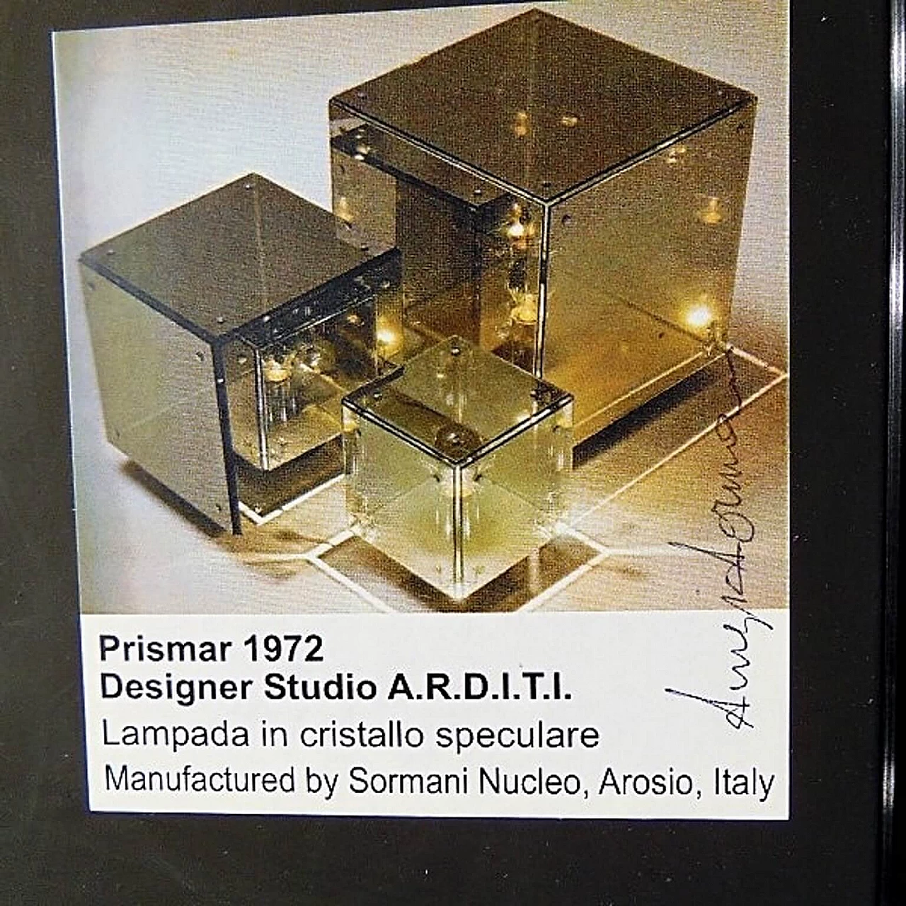 Set of 3 PRISMAR mirror lamps (1-2-3) by Studio ARDITI for Sormani Nucleo, 1971 1081623