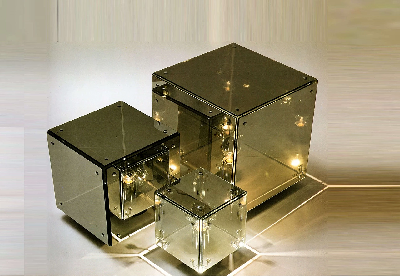 Set of 3 PRISMAR mirror lamps (1-2-3) by Studio ARDITI for Sormani Nucleo, 1971 1081638