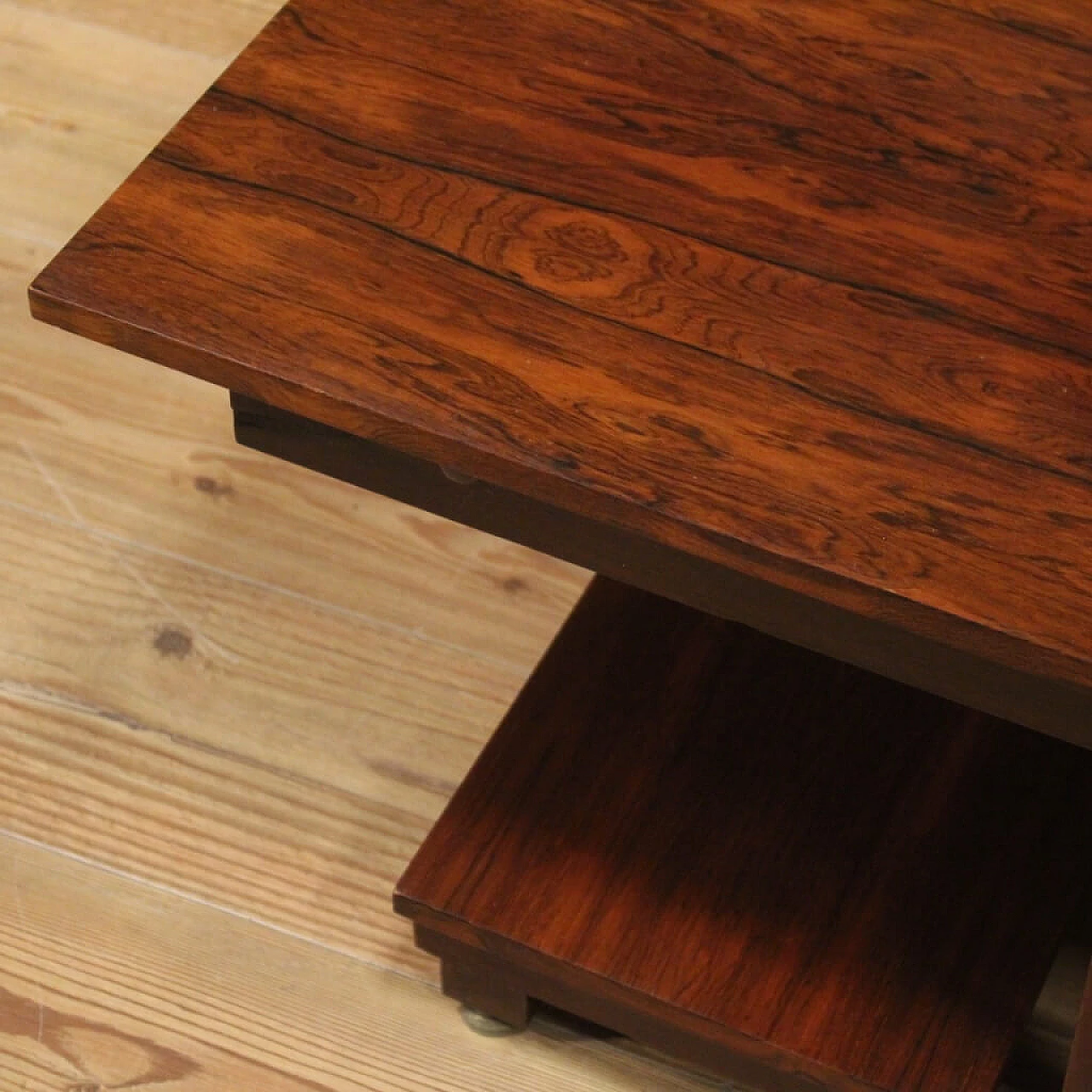 Veneered wood coffee table with drawer, 1970s 1081735
