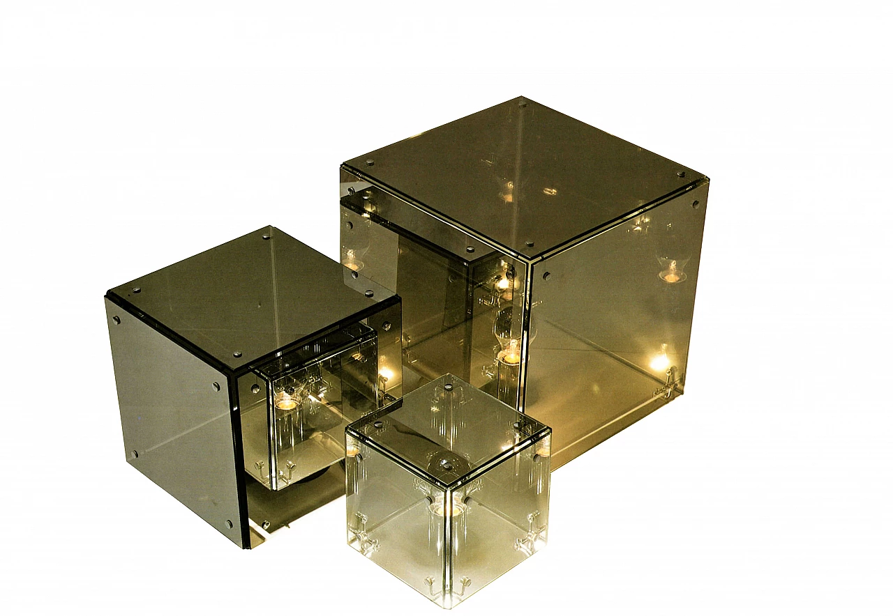 Set di 3 lampade a specchio PRISMAR (1-2-3) di Studio ARDITI per Sormani Nucleo, 1971 1081748