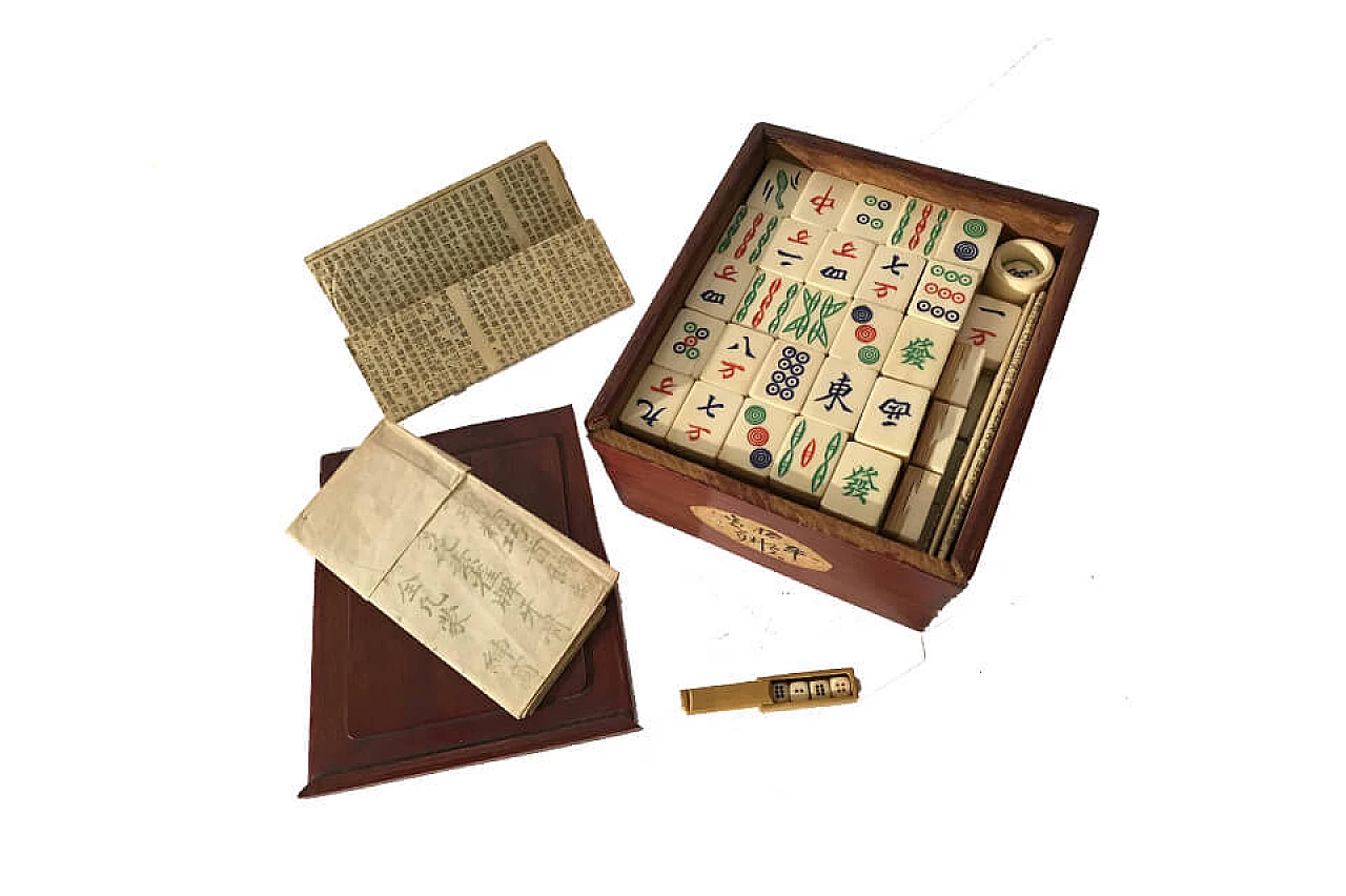 Gioco da tavola Mahjong , originale di fine 1800 1