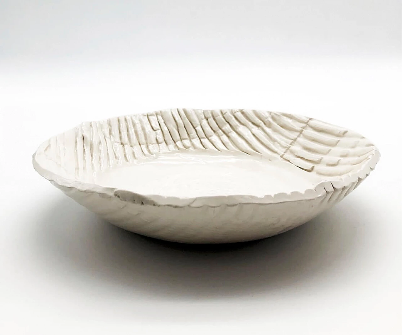 Ceramic bowl, white glazed, production OVO 1082039