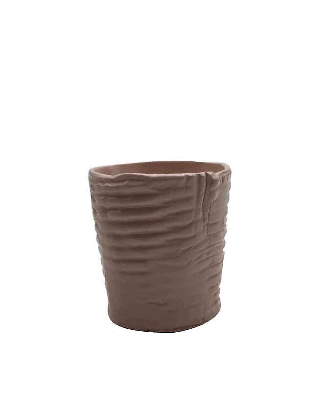 Bicchiere in ceramica, smaltata bianca, produzione OVO 1082049