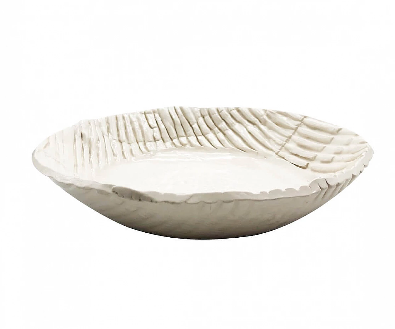 Ceramic bowl, white glazed, production OVO 1082054