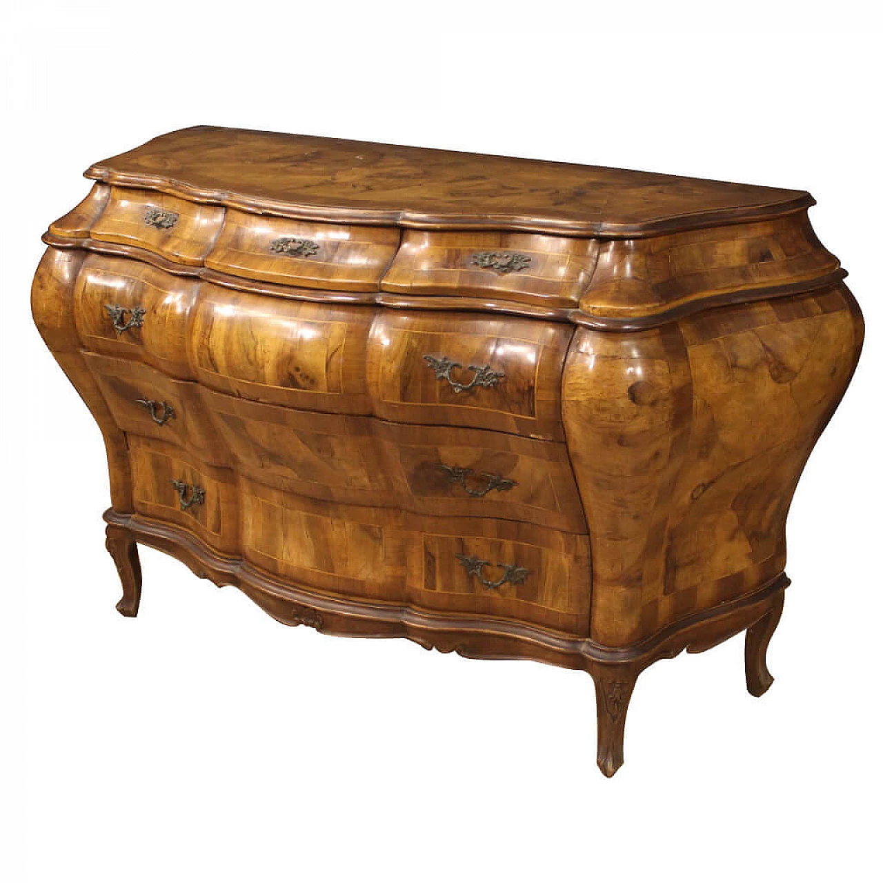 Venetian chest of drawers inlaid in walnut, briar, maple and beech 1082283