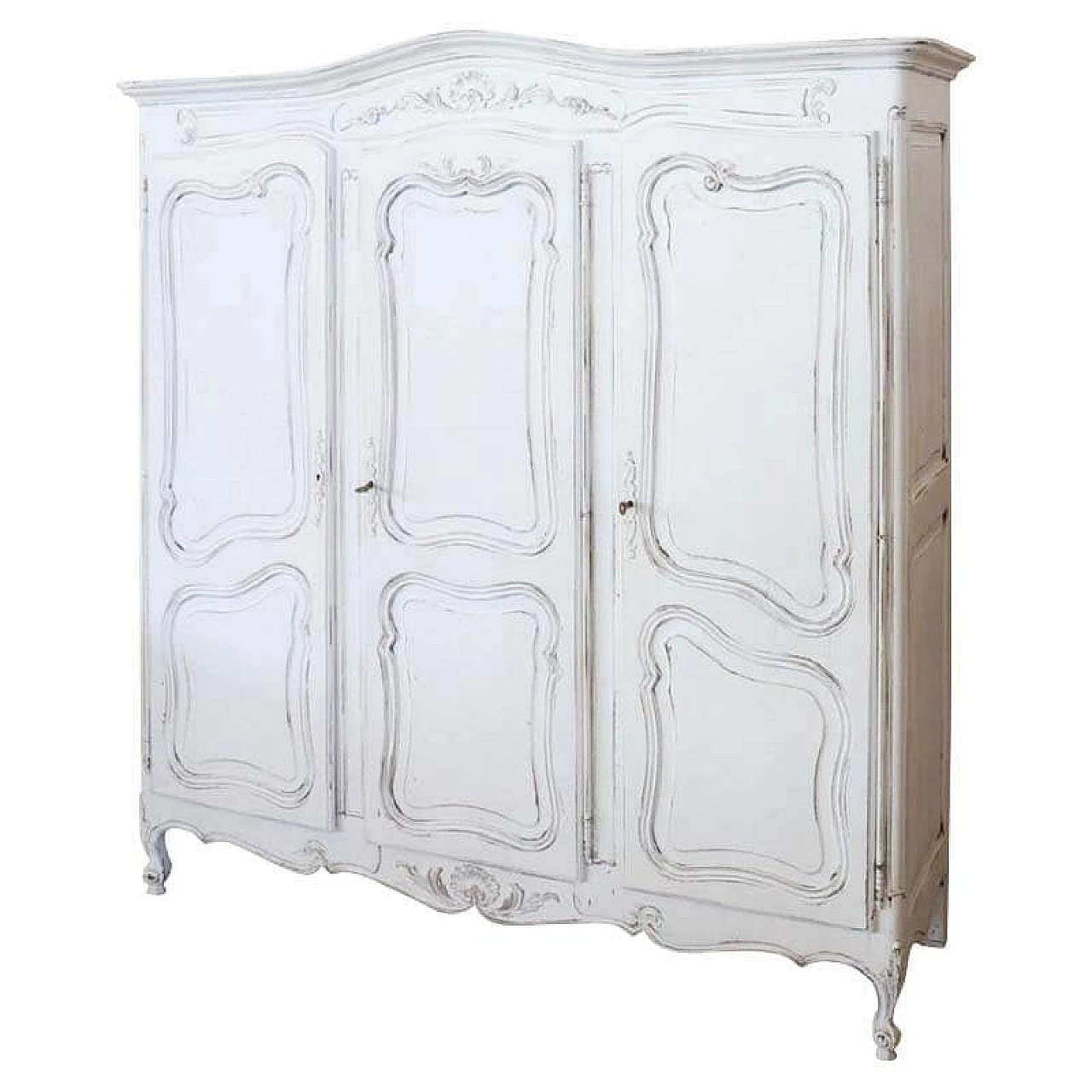 Armadio in stile barocco, laccato bianco, shabby chic 1082444