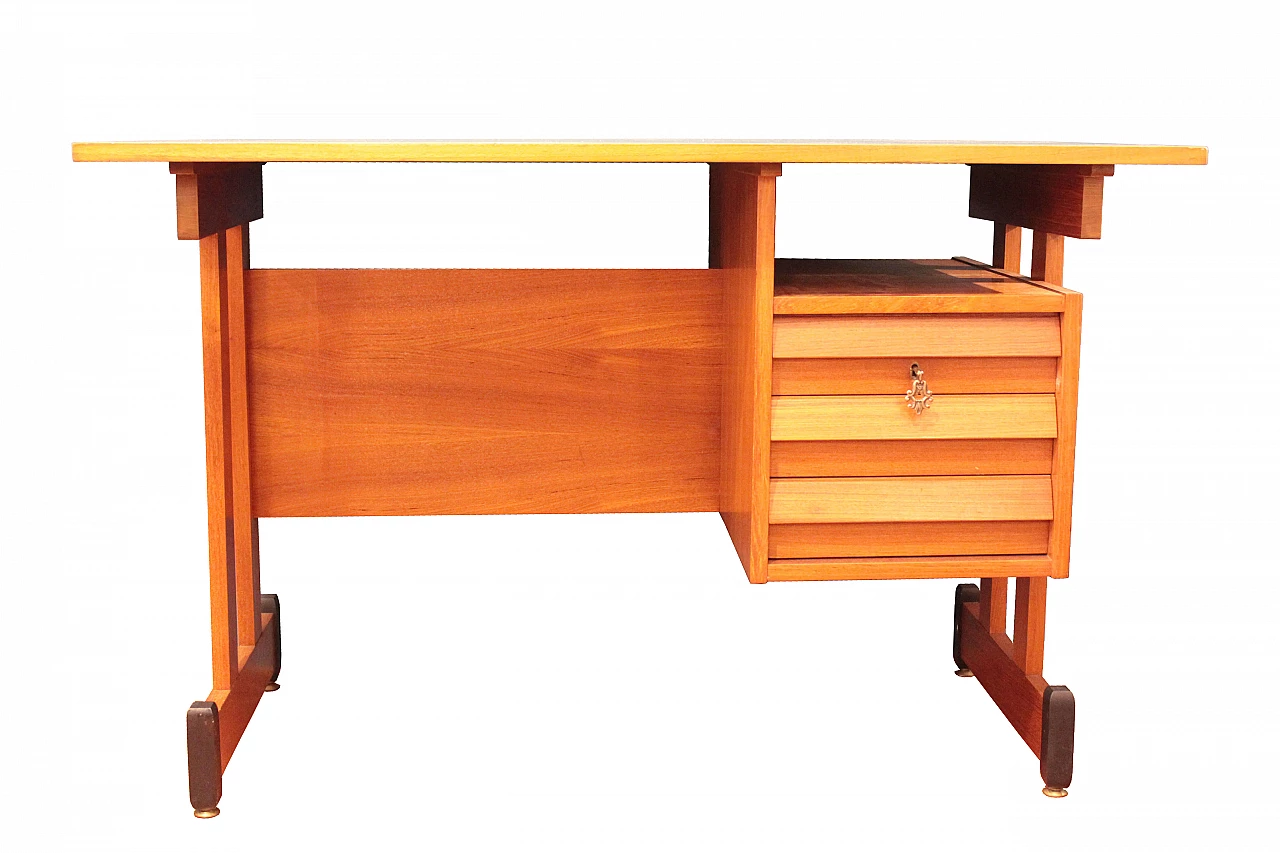 Wooden desk, with 3 drawers, 50s 1082591