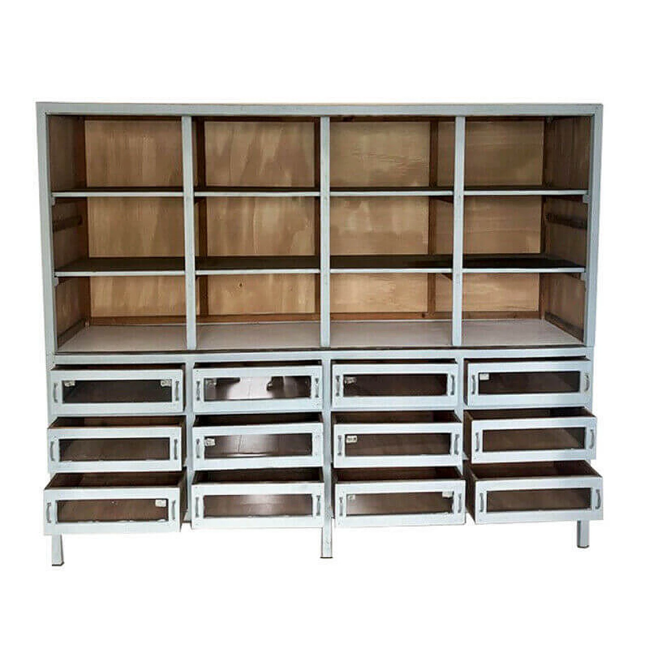 Mobile pastaia,  in legno celeste con cassetti, anni '50 1082676