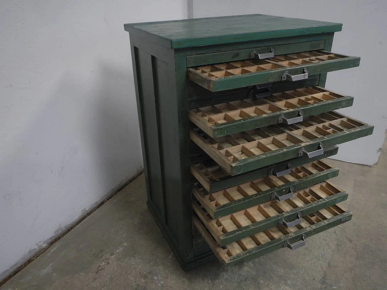 Cassettiera da tipografia, anni '50 1082830