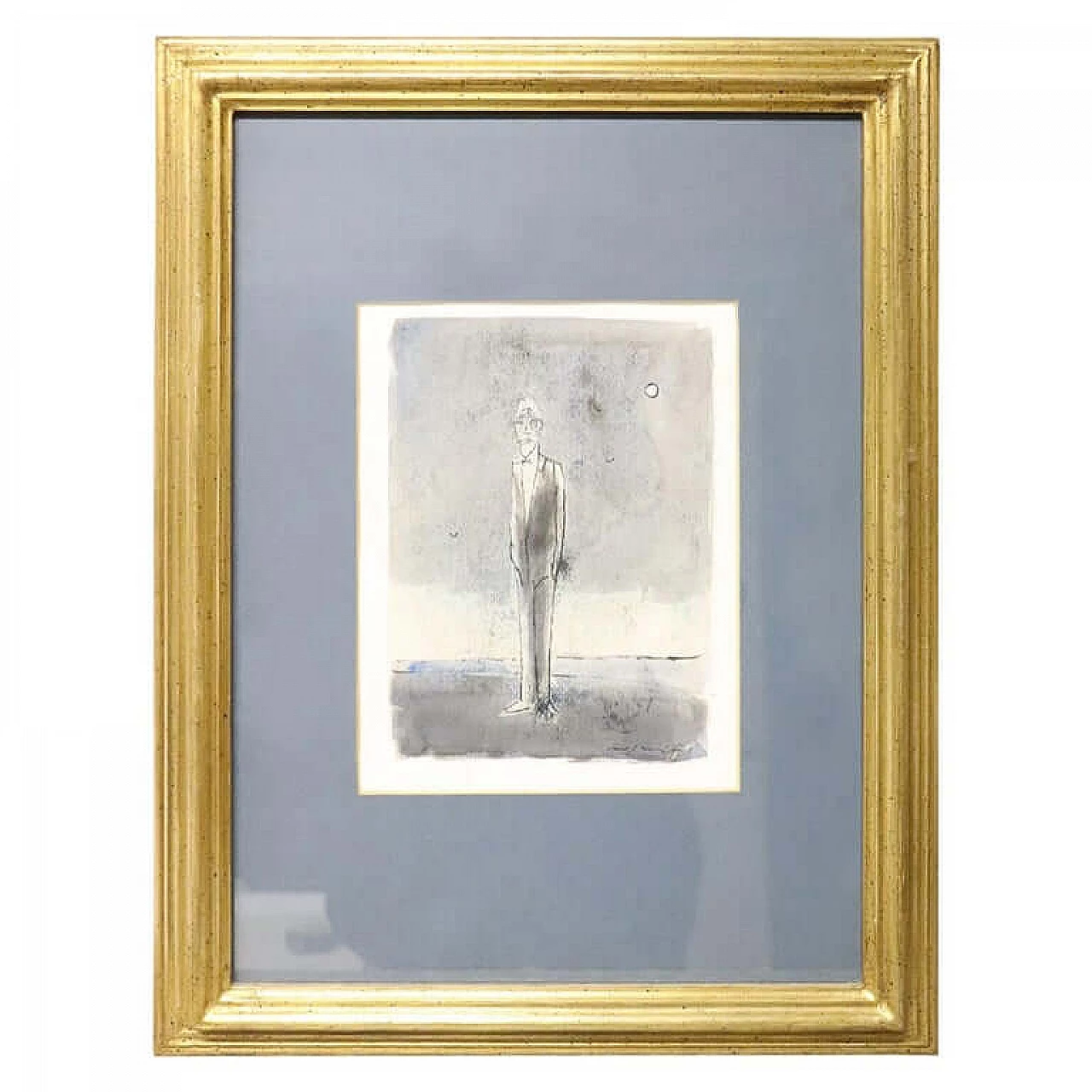 “Abito grigio”, tempera and watercolor painting by Franco Rognoni (1913-1999) 1083050
