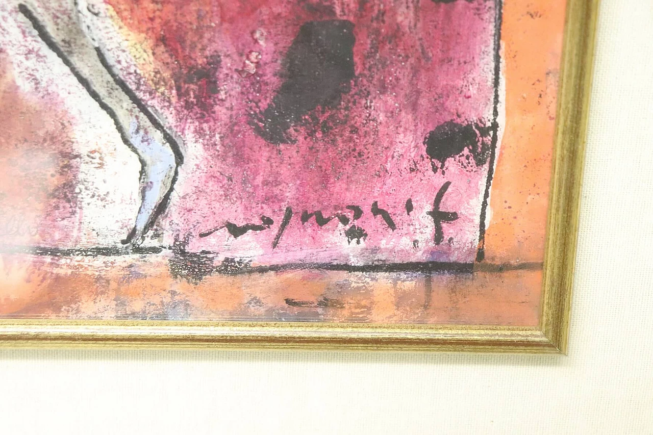 “Menestrello Rosso”, dipinto tempera su masonite di Franco Rognoni (1913-1999) 1083060