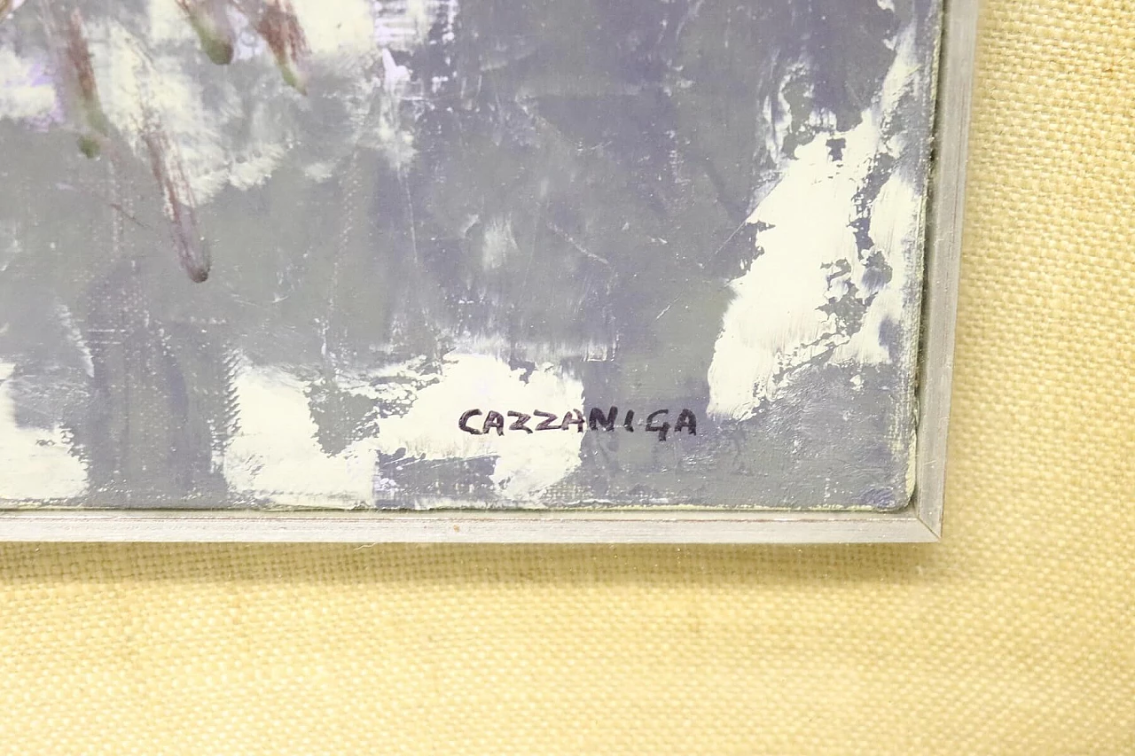 “Glicine”, dipinto olio su tela di Giancarlo Cazzaniga (1930-2013) 1083202