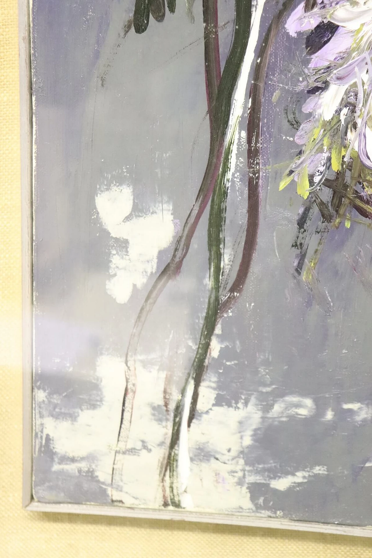 “Glicine”, dipinto olio su tela di Giancarlo Cazzaniga (1930-2013) 1083203