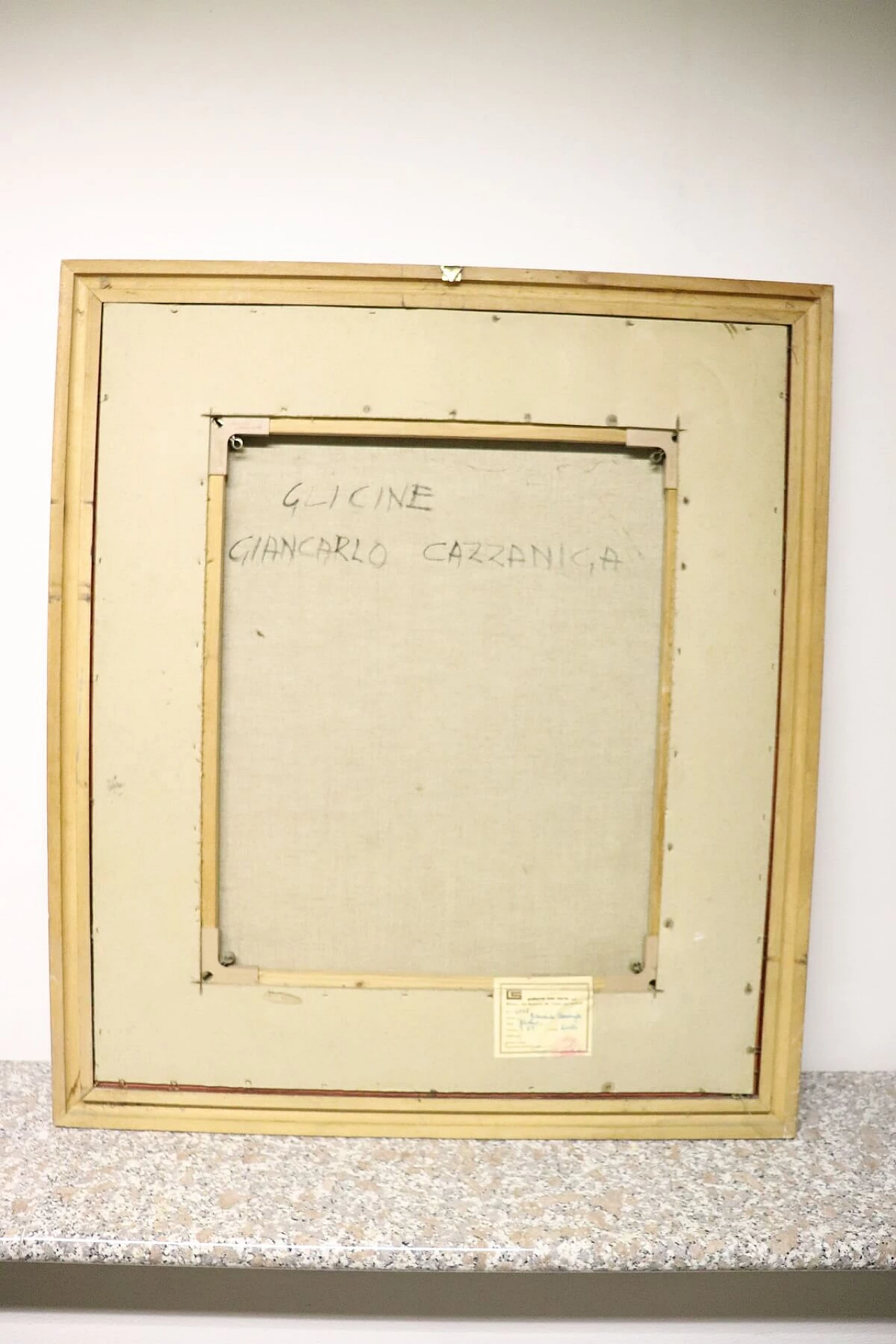 “Glicine”, dipinto olio su tela di Giancarlo Cazzaniga (1930-2013) 1083204