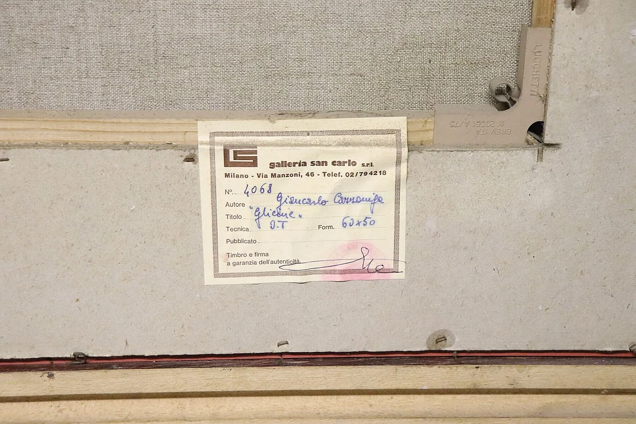 “Glicine”, dipinto olio su tela di Giancarlo Cazzaniga (1930-2013) 1083206