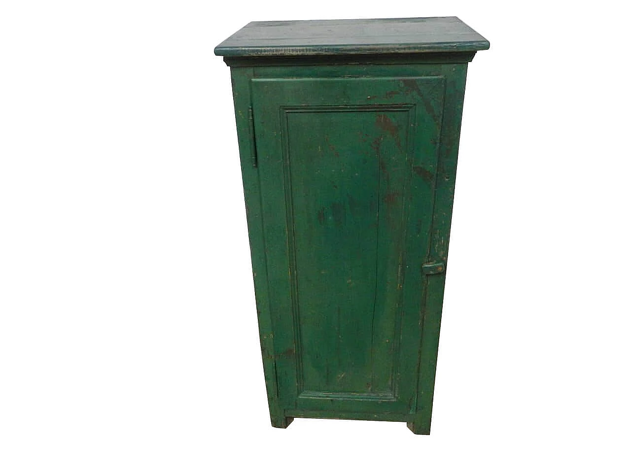 Green typography side table in wood, Italy, 50s 1083226