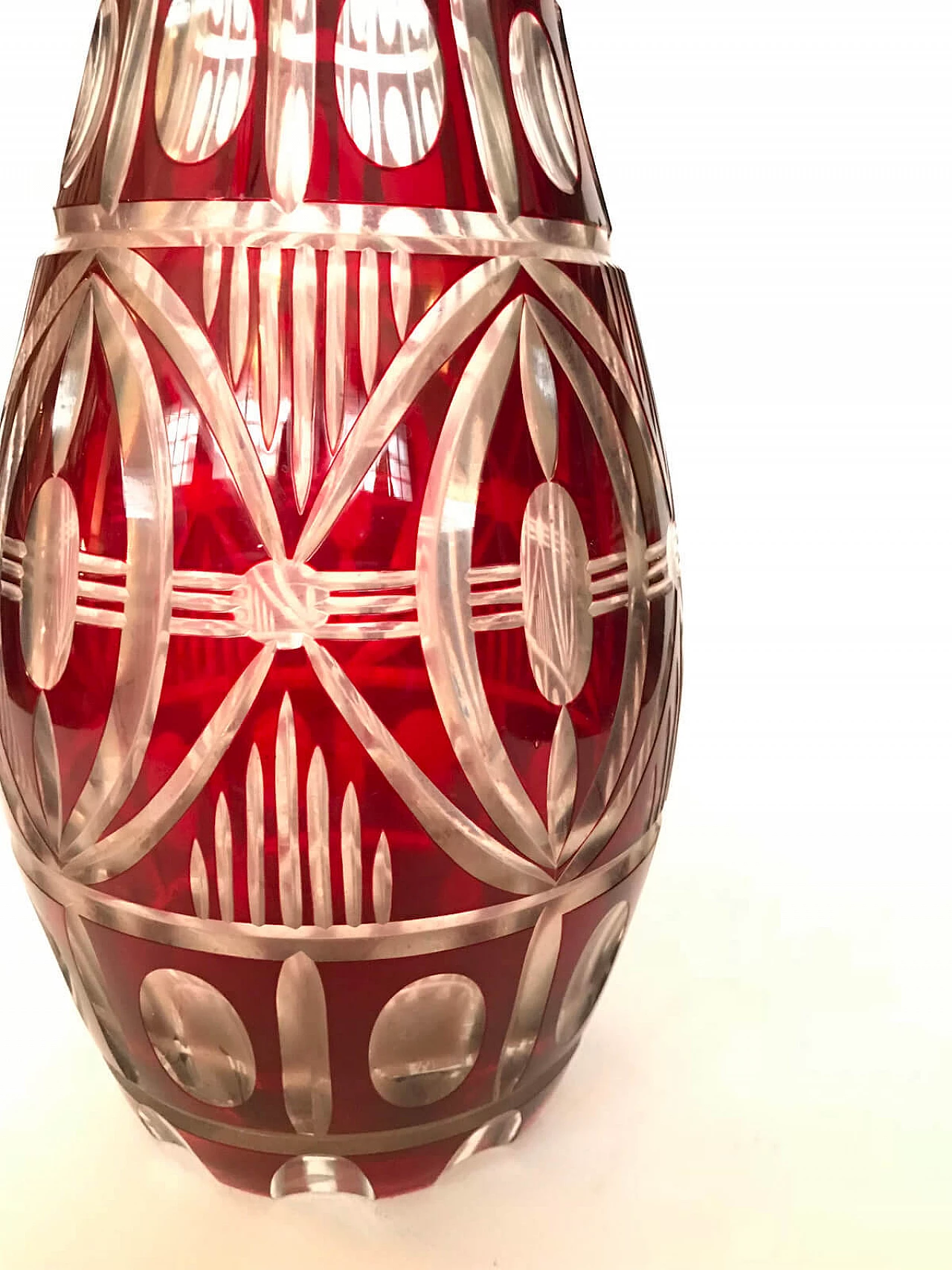 Red beveled vase type Baccarat 4
