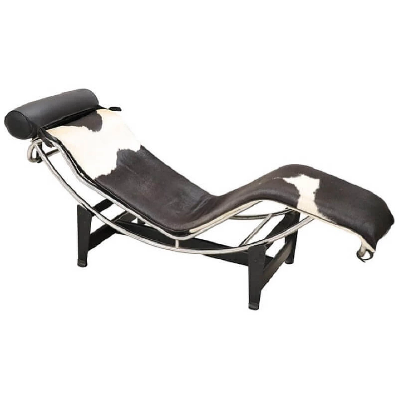 LC4 chaise longue, Le Corbusier style in natural leather, 1980s 1083598