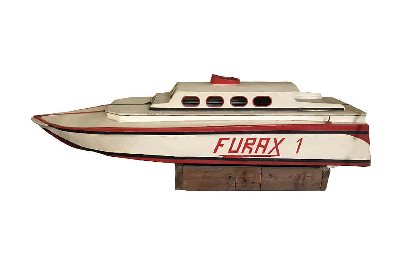 Wooden model boat Furax 1 1
