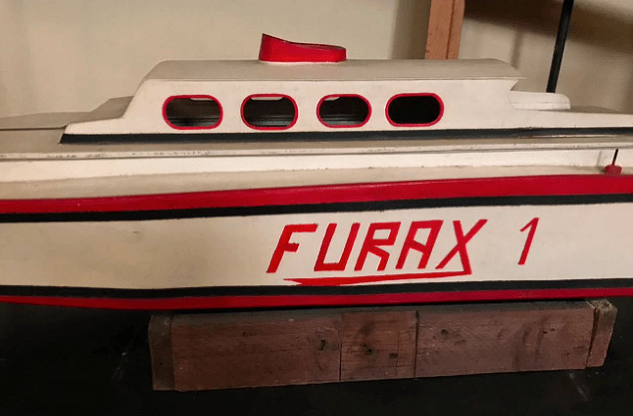 Modellino di barca in legno Furax 1 3