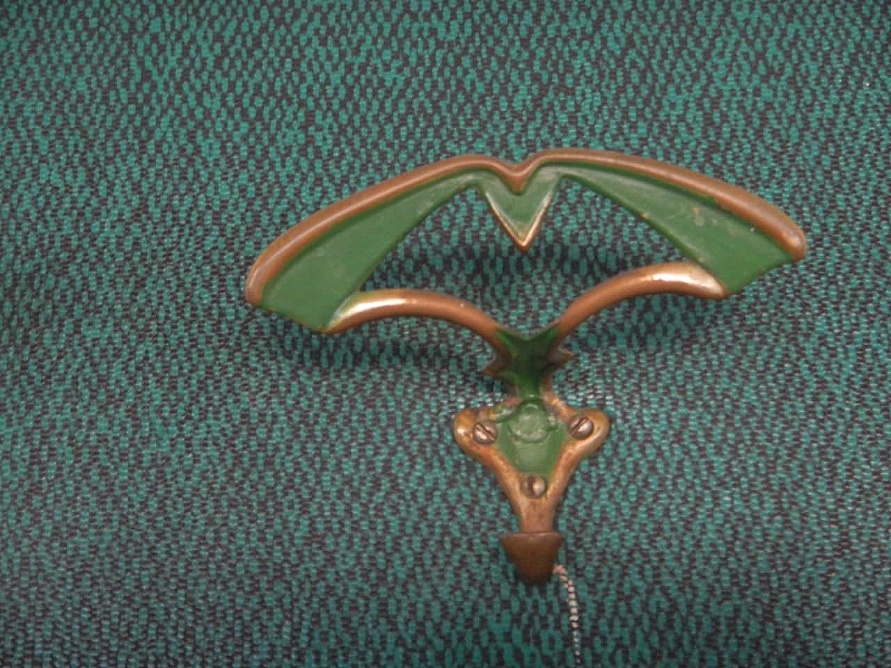 Pannello da muro da entrata con ganci e specchio, anni '70 1083750