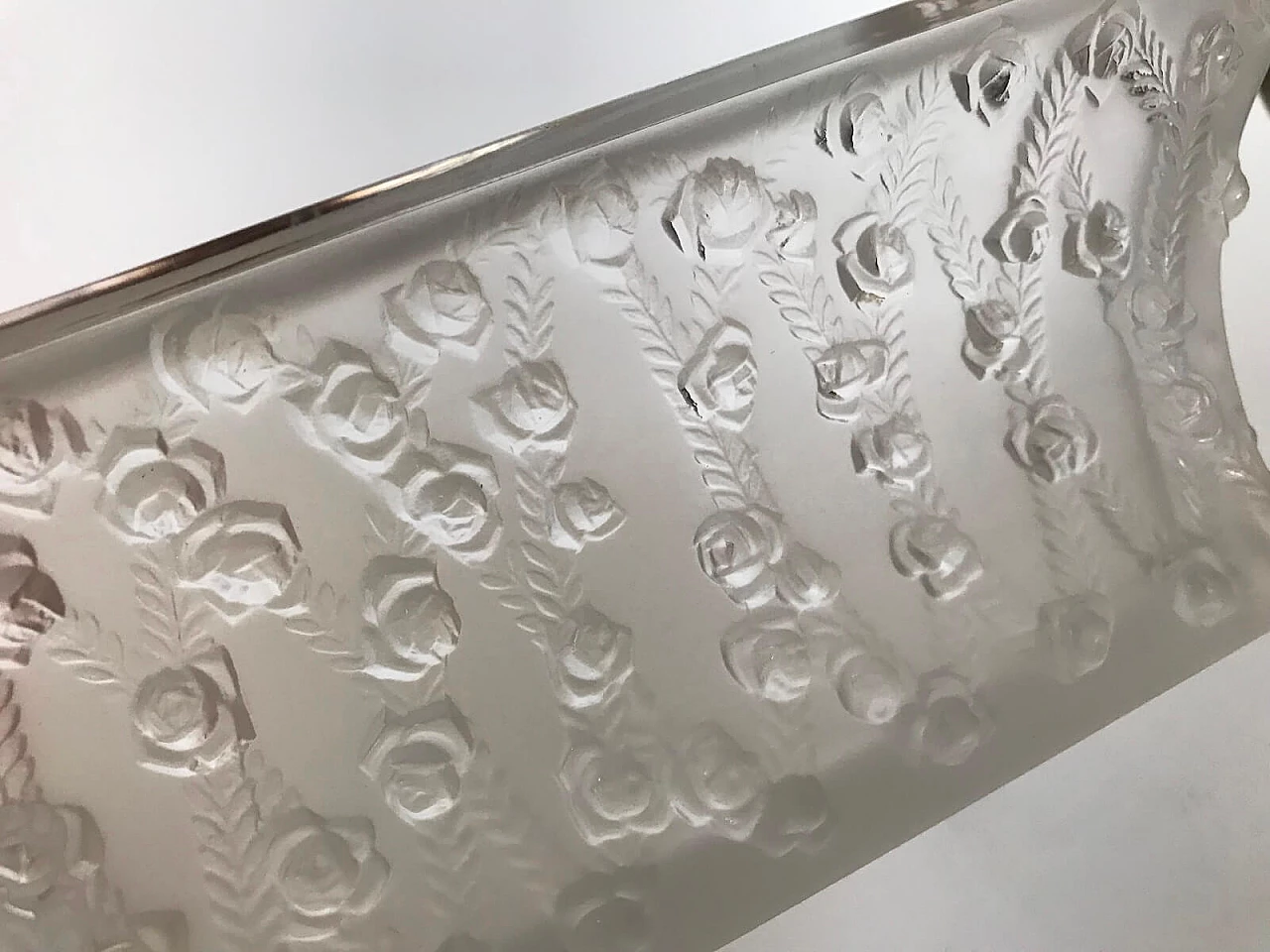 Centro tavola Lalique con motivo rose 1045816