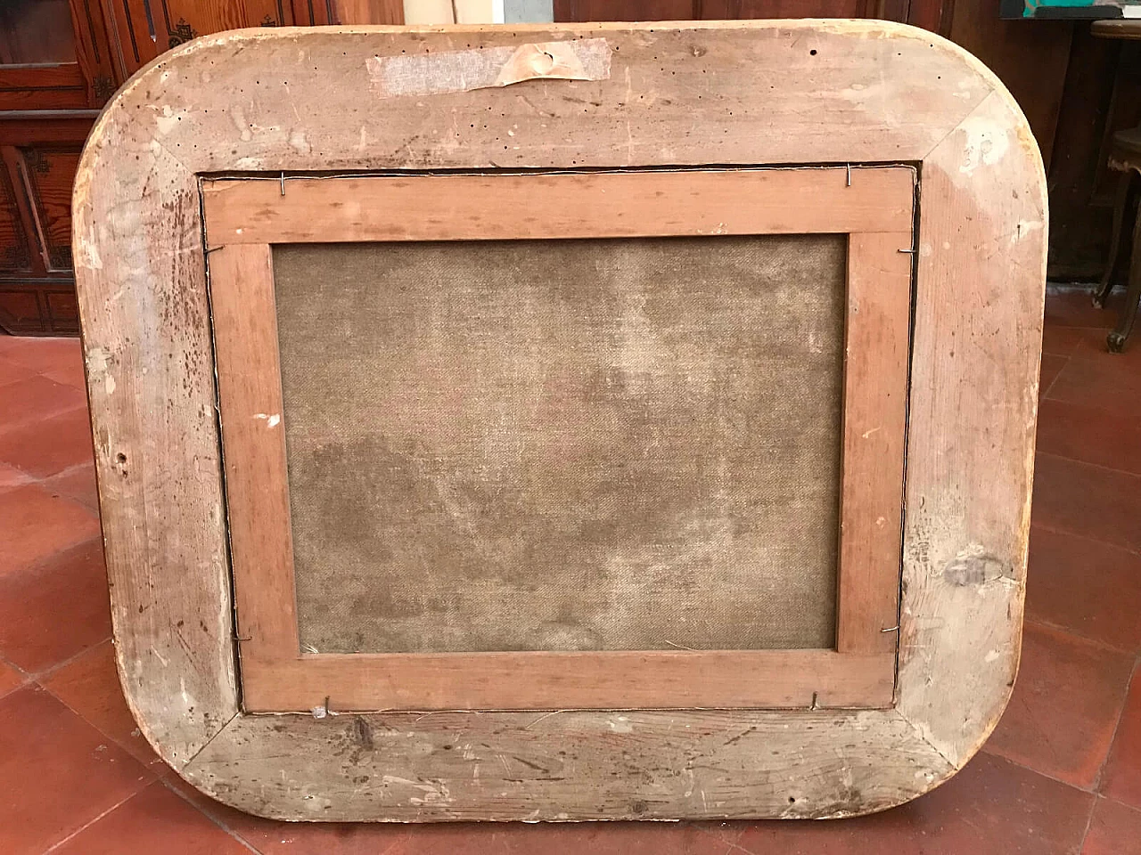 Orientalist painting with gilded frame, beginning 20th century 6