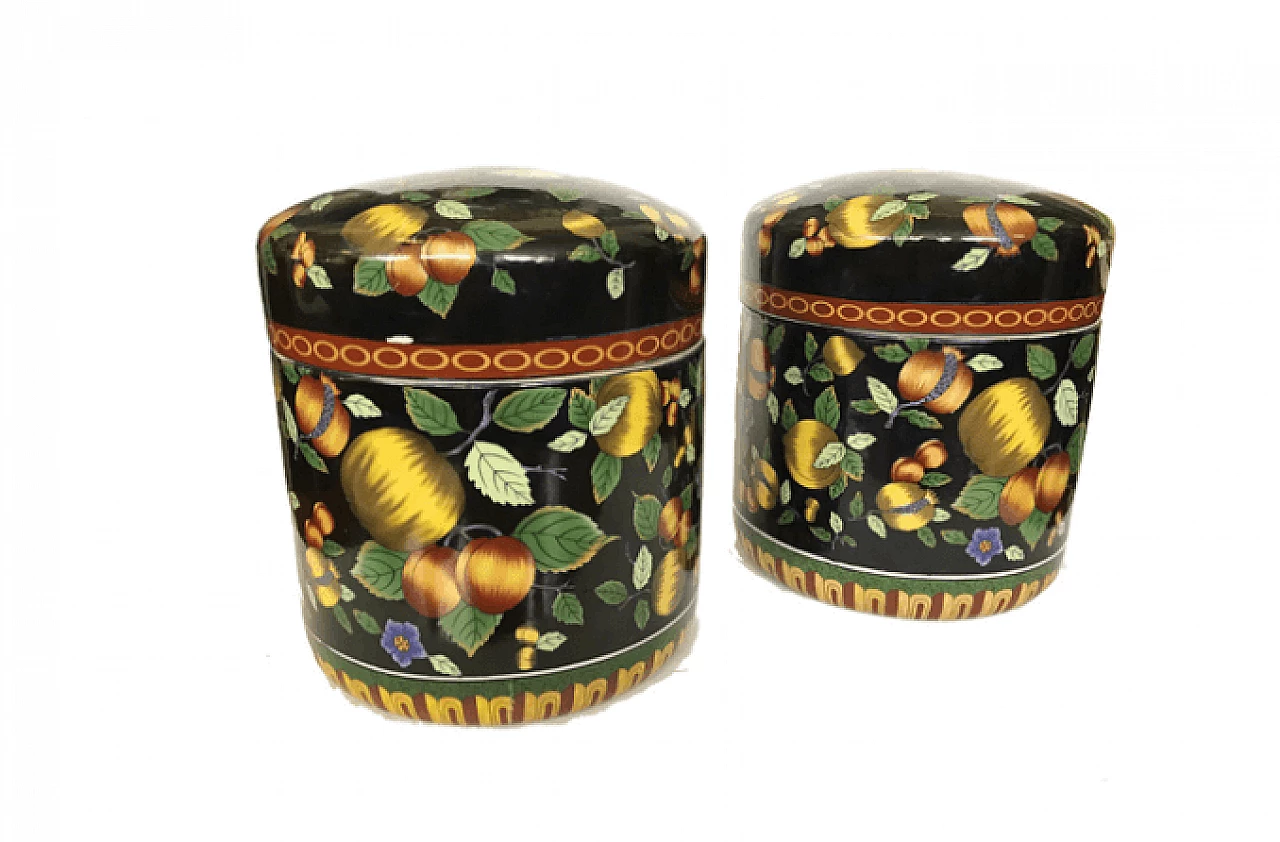 Pair of English ceramic jars 1