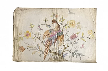 Acquerello preparatorio Ceramiche Zaccagnini, fagiano