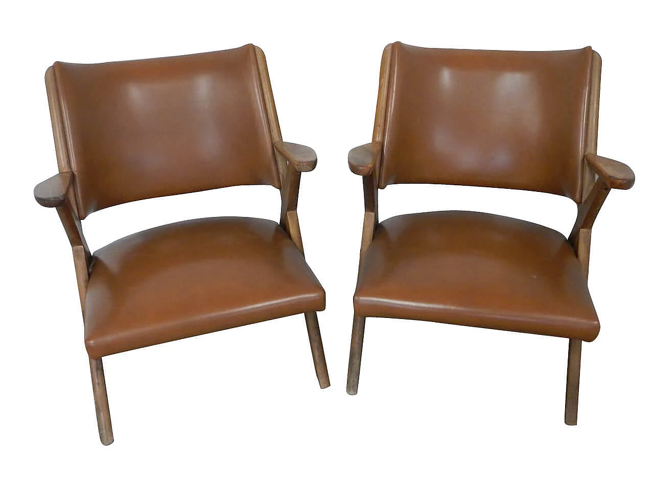 Pair of Italian lounge chairs made by Dal Vera, 50s 1084359