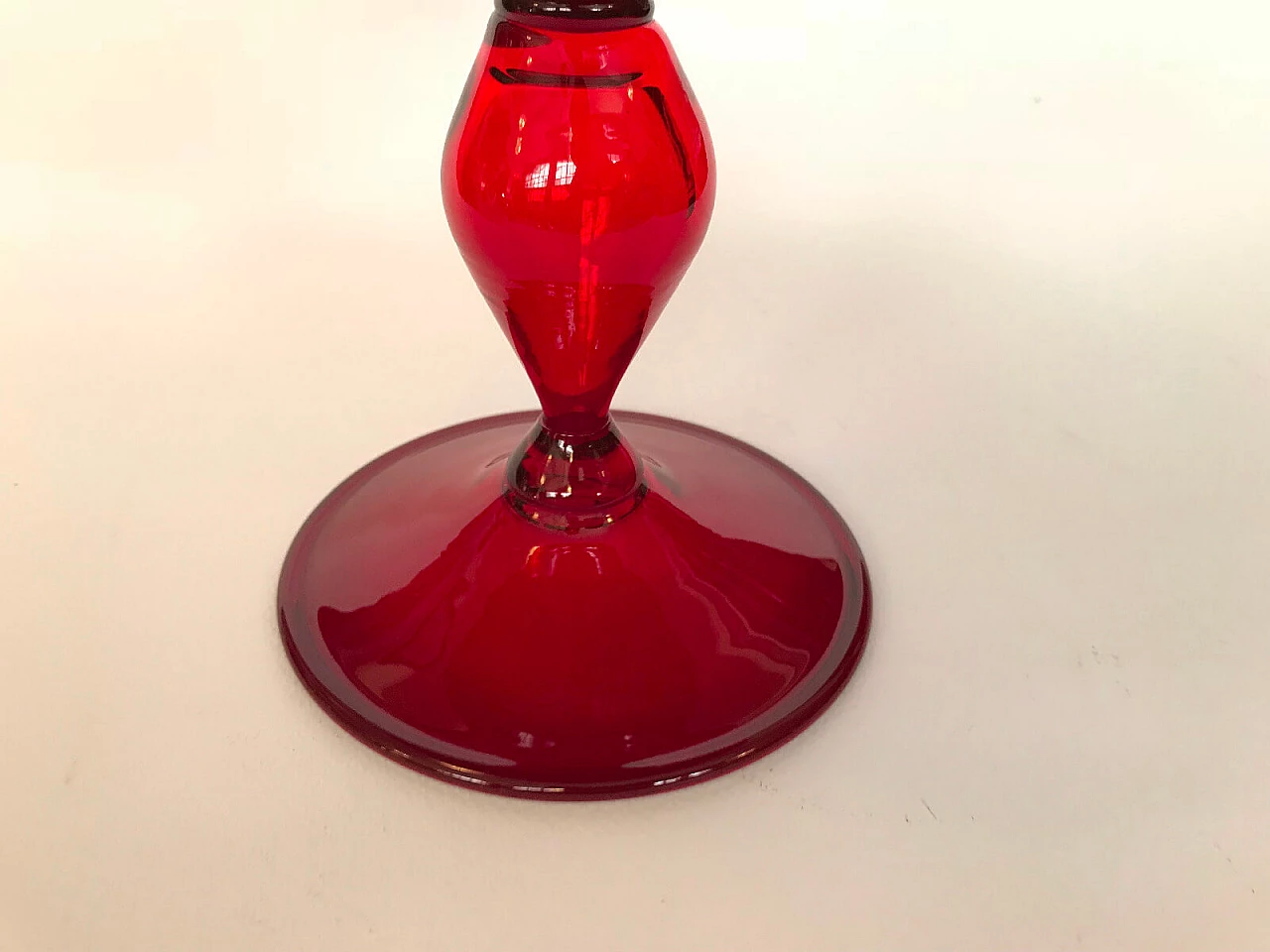 Red glass bowl '30s 4