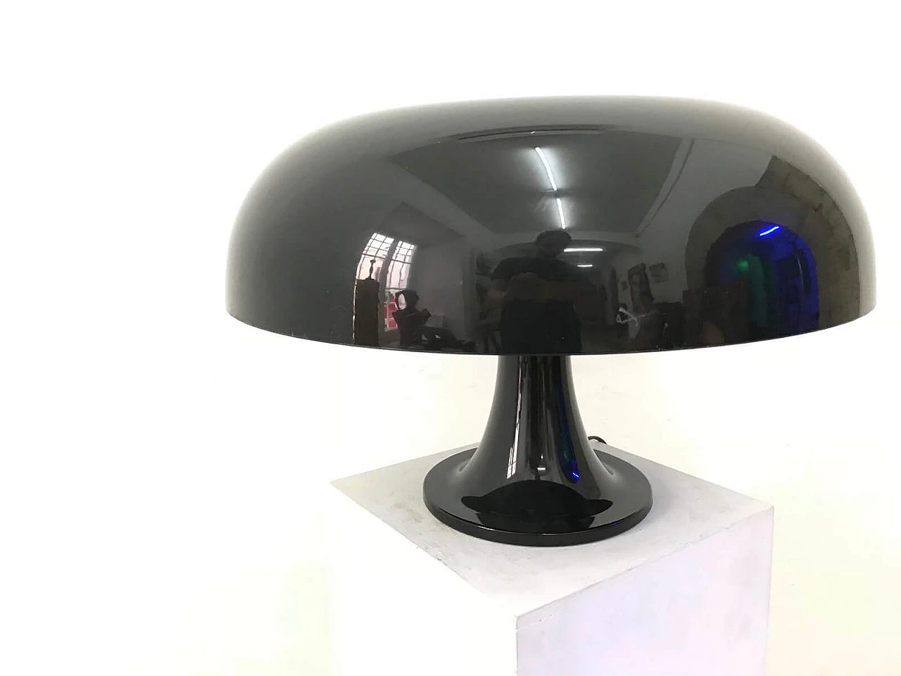 Black Artemide style table lamp, Italy, 60s 2