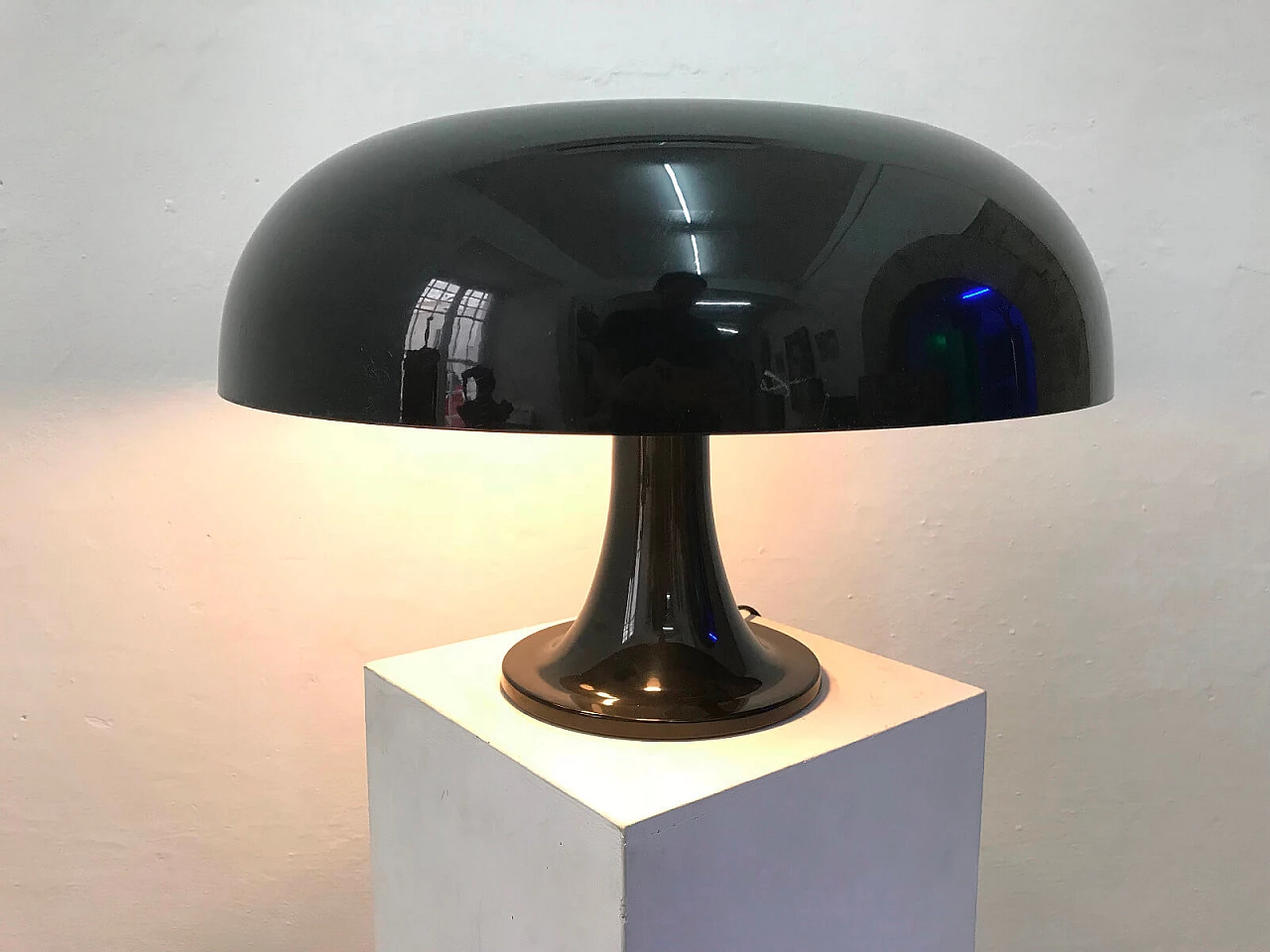 Black Artemide style table lamp, Italy, 60s 3