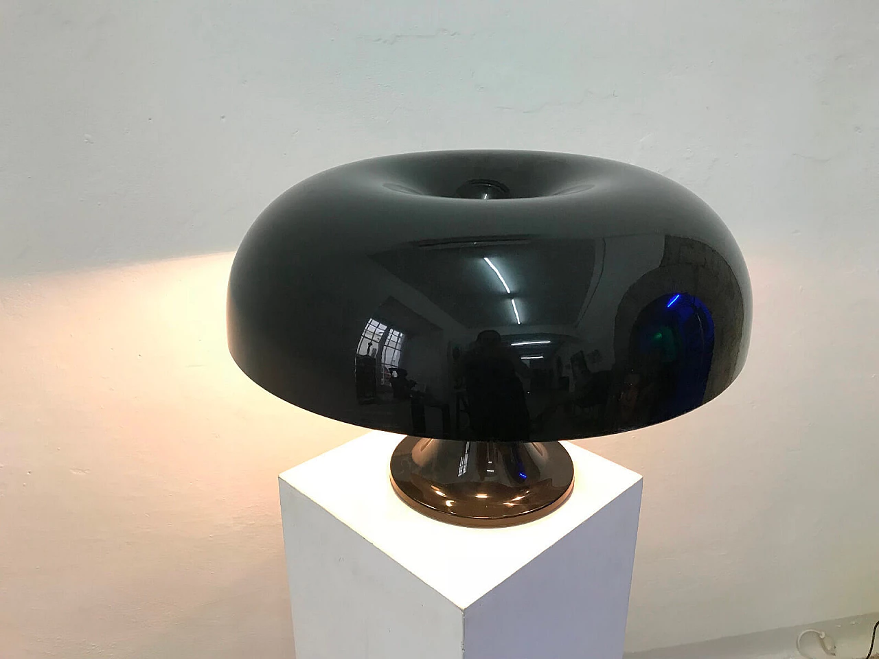 Black Artemide style table lamp, Italy, 60s 4