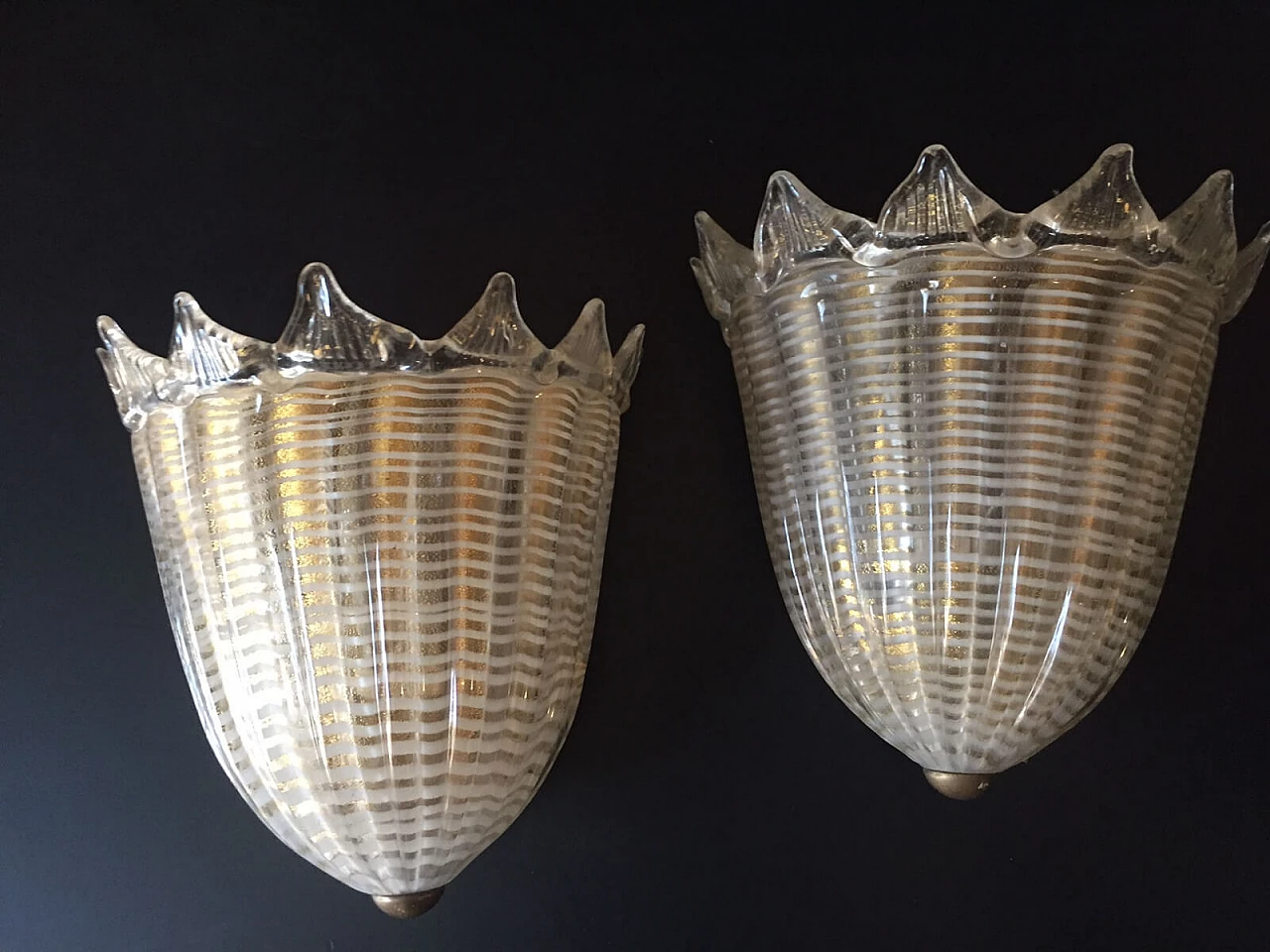 Coppia di Applique in vetro Murano 2